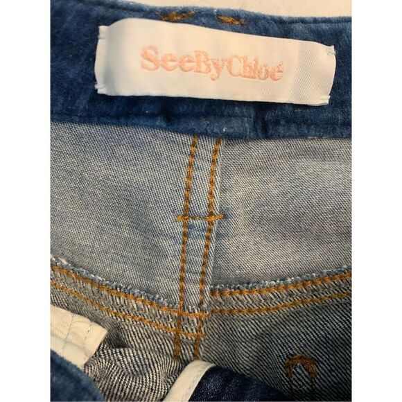 See by Chloe wide leg indigo jeans women's size 26 - Picture 3 of 5